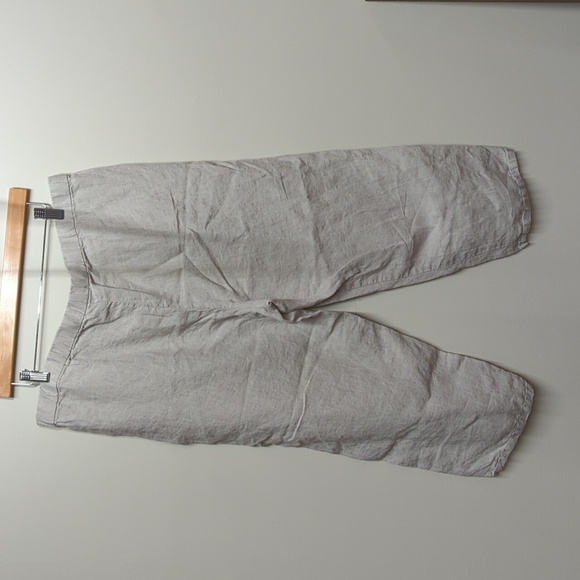 J Jill love linen large light gray beige ankle pants - Picture 5 of 6